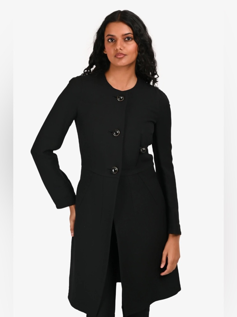 Marni Black Silk Blend Lady Jacket Coat— It 38 or US 2